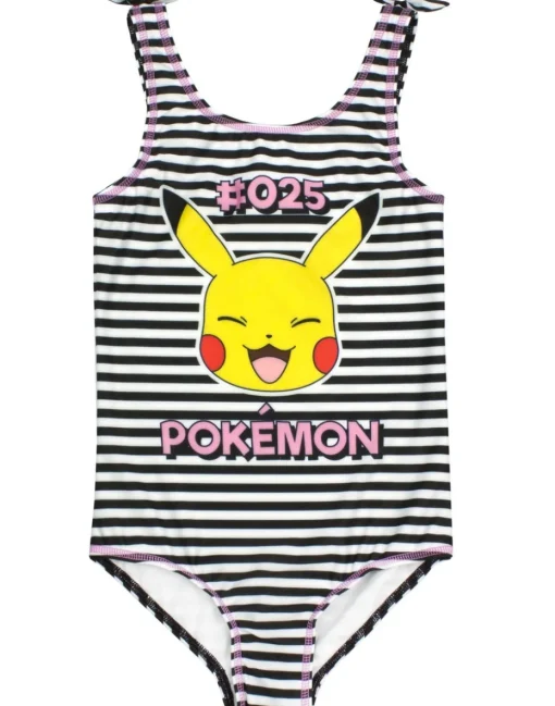 Pokemon Kids Pikachu 1 Piece Black Swimming Costume (4-12 Years)