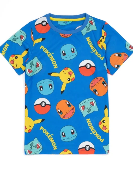 Pokemon Kids Shortie Multi Coloured Pyjamas 2 Pack (4-12 Years)