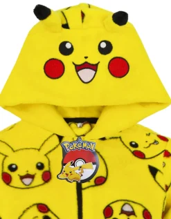 Pokemon Pikachu Unisex Kids Yellow Onesie (4-14 Years)