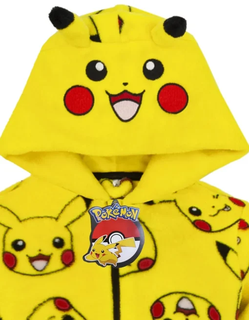 Pokemon Pikachu Unisex Kids Yellow Onesie (4-14 Years)