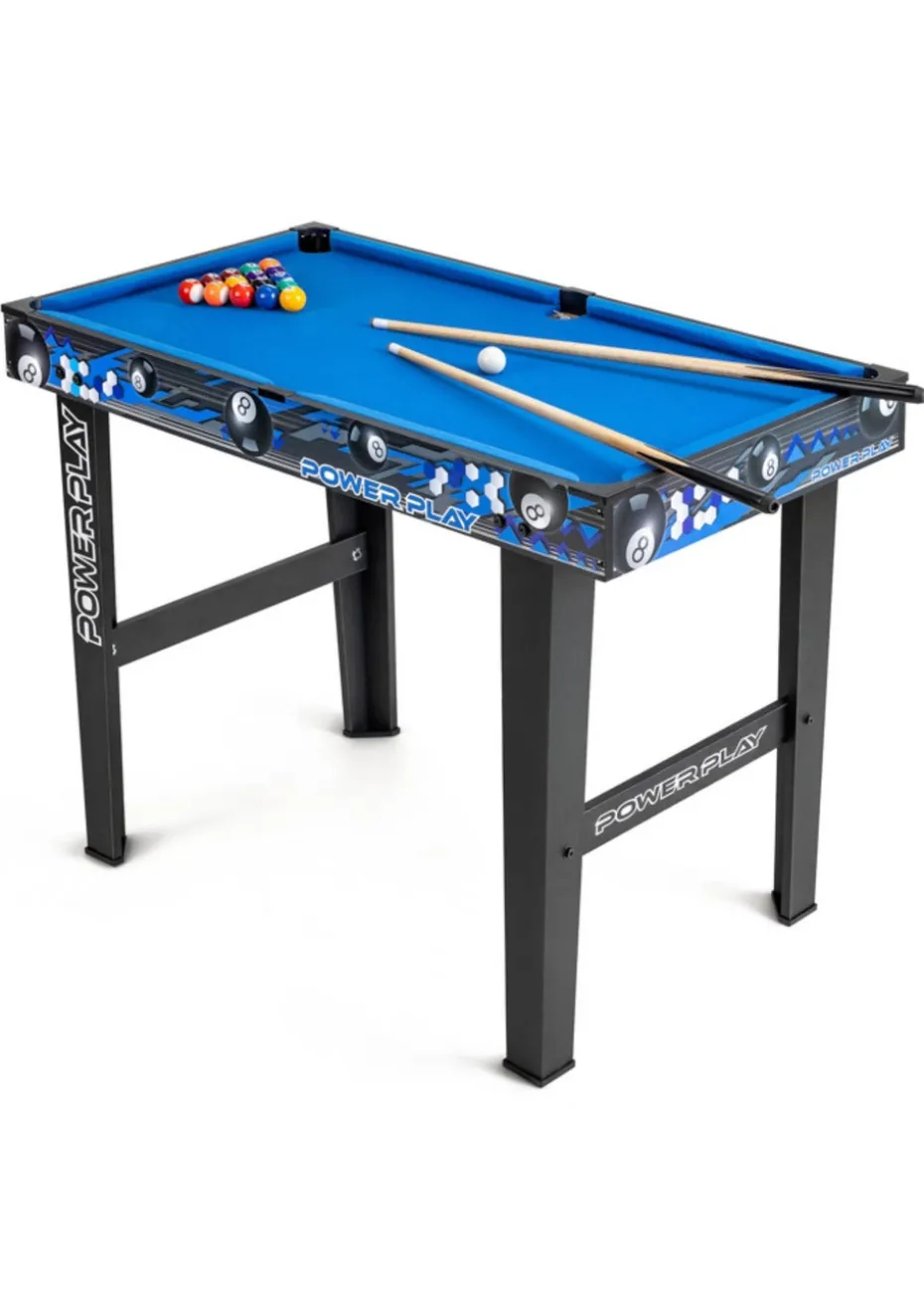 Power Play Black/Blue Stand Up Pool Games Table (3ft)