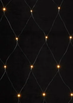 Premier Decorations 64 Warm White Battery Operated Net Lights