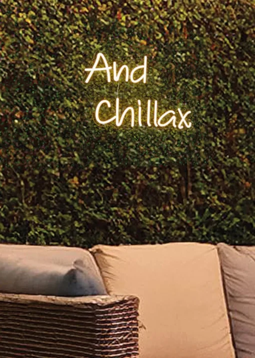 Premier Decorations LED Neon And Chillax Wall Sign