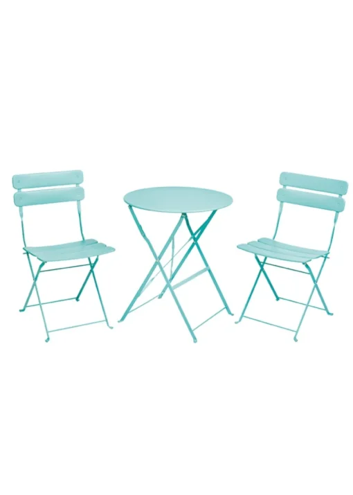 Premier Decorations Reims 2 Seater Metal Bistro Set Aqua