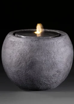 Premier Decorations Slate Orb Water Feature with Warm White LEDs