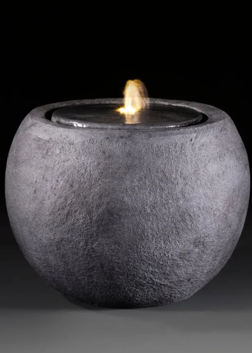 Premier Decorations Slate Orb Water Feature with Warm White LEDs
