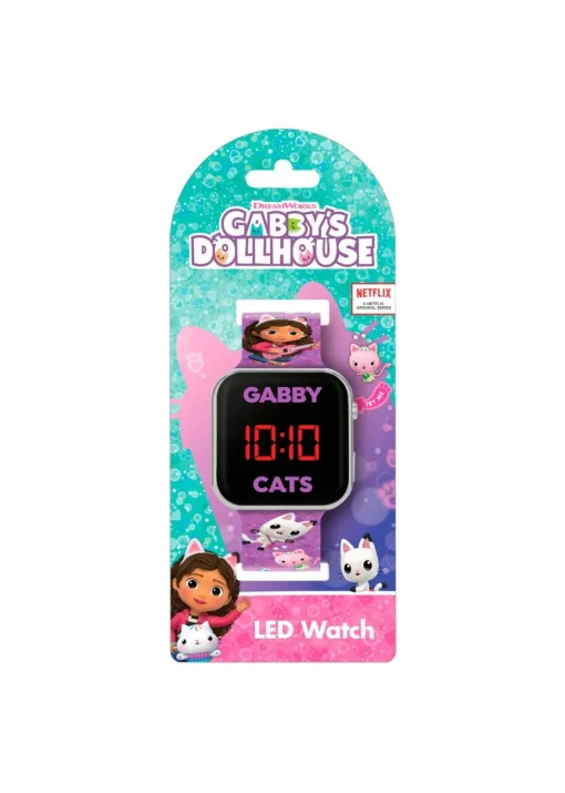 Purple Gabby Printed Strap LED Watch