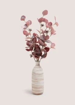 Purple Leaf Plant In Cream Vase (30x30x69cm)