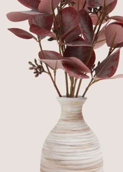 Purple Leaf Plant In Cream Vase (30x30x69cm)