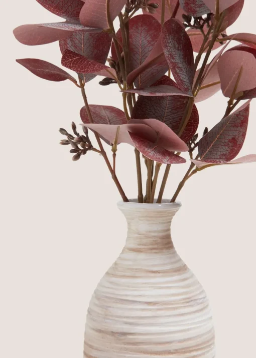 Purple Leaf Plant In Cream Vase (30x30x69cm)