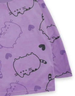 Pusheen Girls Purple All Over Print Pyjama Set (9 - 14 Years)