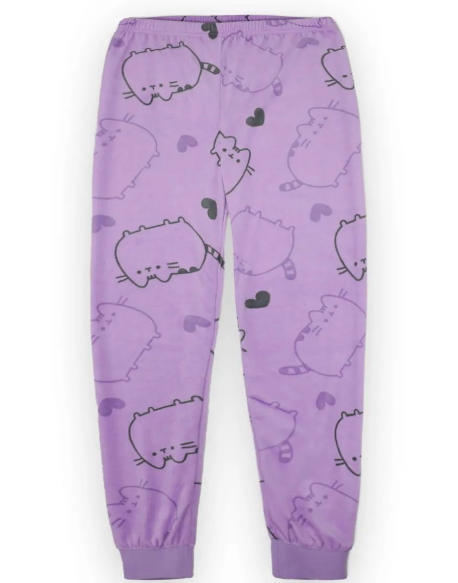 Pusheen Girls Purple All Over Print Pyjama Set (9 - 14 Years)