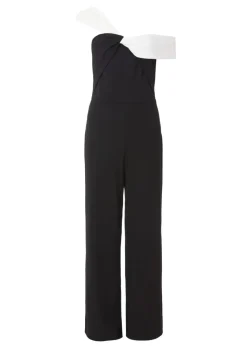 Quiz Black Contrast Bardot Jumpsuit