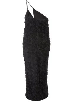 Quiz Black Curve One Shoulder Floral Maxi Dress