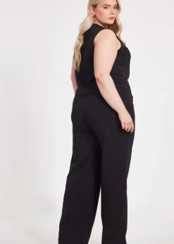 Quiz Black Curve Palazzo Trousers
