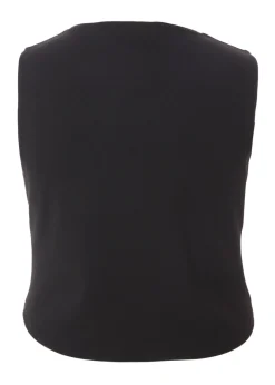 Quiz Black Curve Waistcoat
