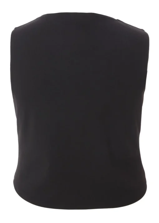 Quiz Black Curve Waistcoat