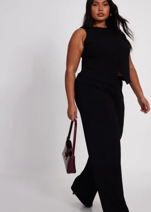 Quiz Black Curve Waistcoat