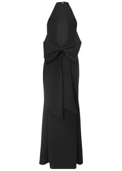 Quiz Black Halter Neck Fishtail Maxi Dress