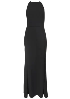 Quiz Black Halter Neck Fishtail Maxi Dress