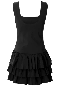Quiz Black Ruffle Mini Dress
