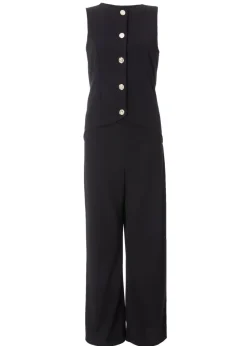 Quiz Black Waistcoat Jumpsuit