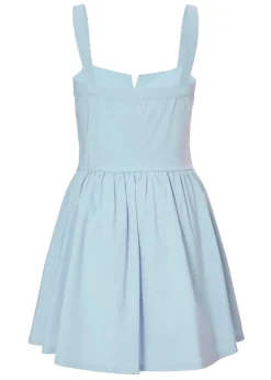 Quiz Blue Bow Front Mini Dress