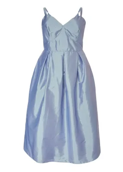 Quiz Blue Curve Taffeta Midi Dress