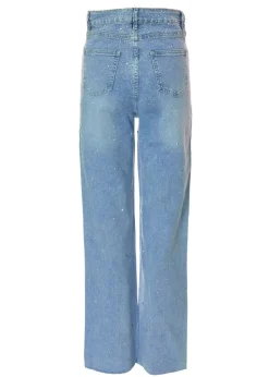Quiz Blue Denim Embellished Jeans