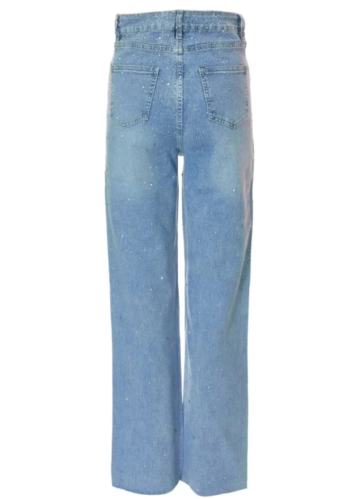 Quiz Blue Denim Embellished Jeans
