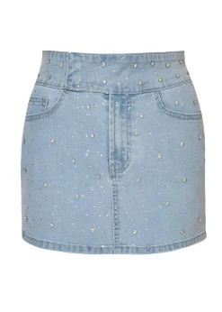 Quiz Blue Denim Mini Skirt