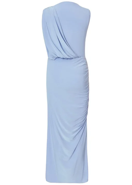 Quiz Blue Drape Shoulder Midaxi Dress