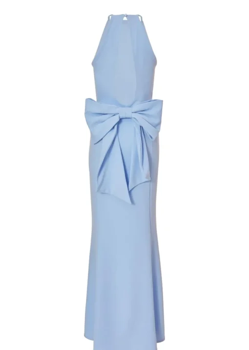 Quiz Blue Halter Neck Fishtail Maxi Dress