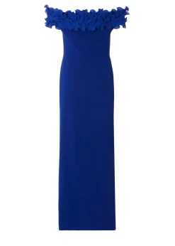 Quiz Blue Ruffle Maxi Dress