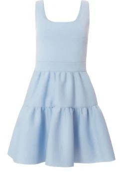 Quiz Blue Tiered Skater Mini Dress
