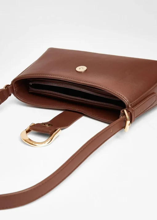 Quiz Brown Buckle Detail Shoulder Bag