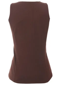 Quiz Brown Button Front Waistcoat