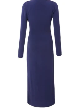 Quiz Brown Mesh Long Sleeve Midaxi Dress