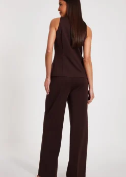 Quiz Brown Wide Leg Trousers