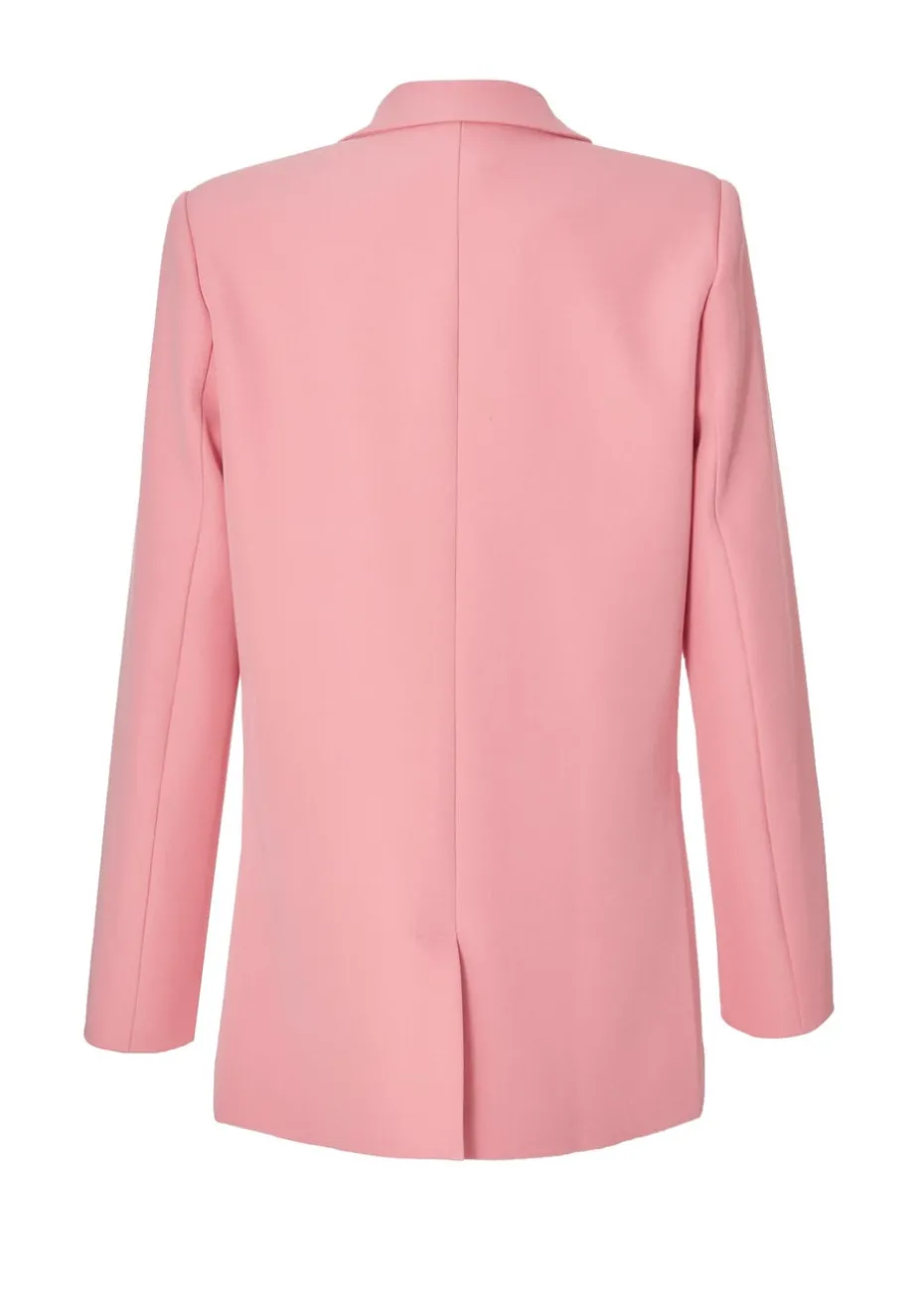 Quiz Coral Petite Woven Long Sleeve Blazer