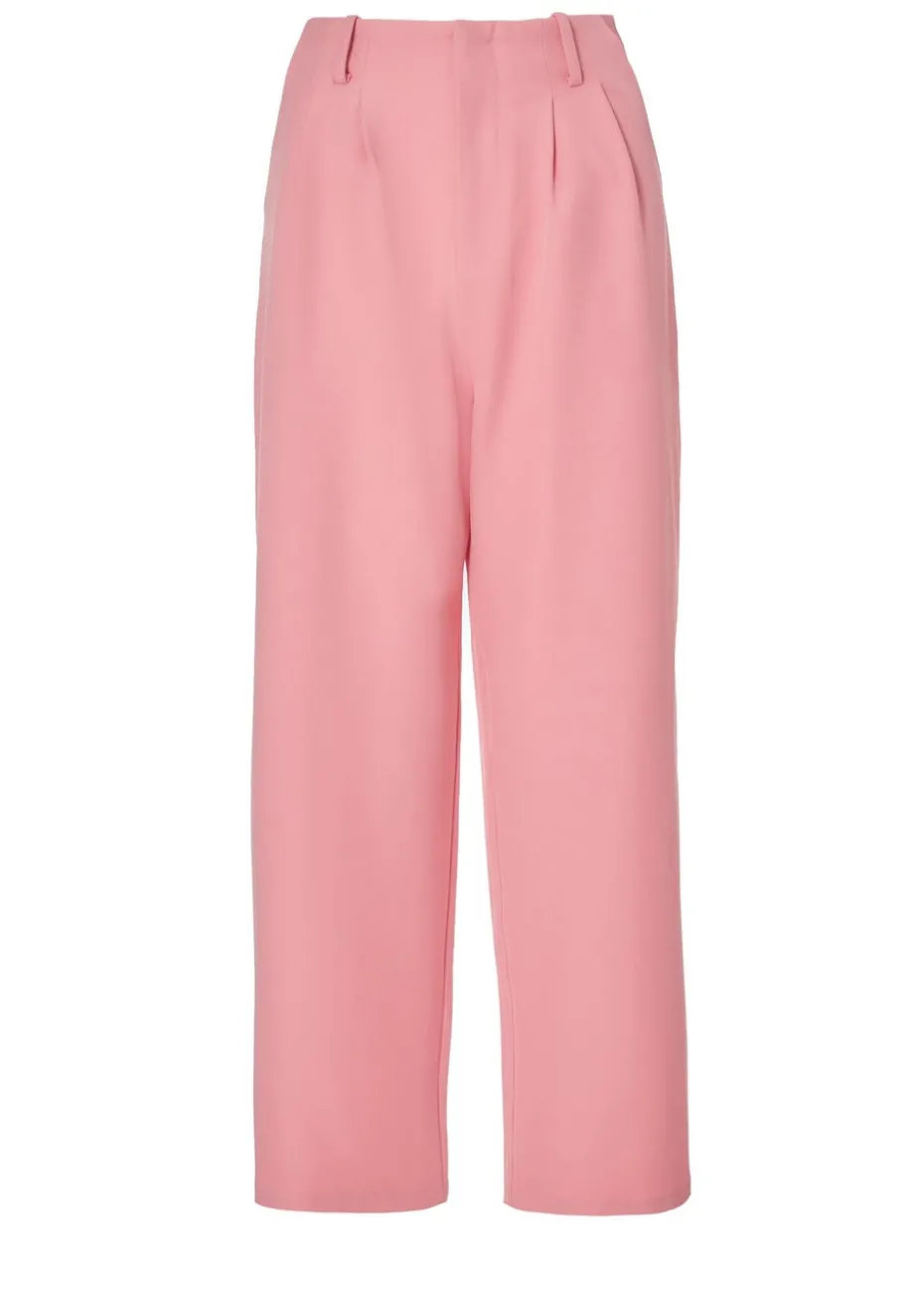 Quiz Coral Woven Wide Leg Trousers