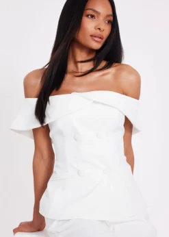 Quiz Cream Bardot Waistcoat