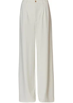 Quiz Cream Wide Leg Trousers