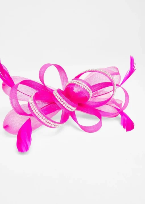 Quiz Fuschia Diamante Loop Headband Fascinator