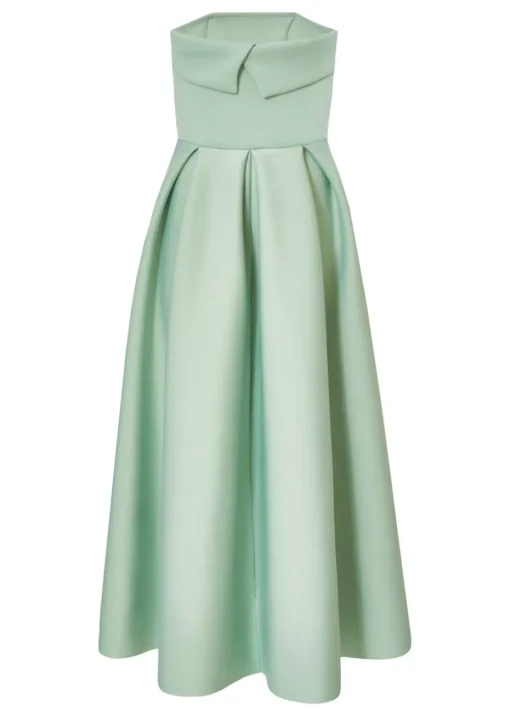 Quiz Green Bandeau Skater Dress