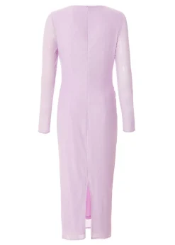 Quiz Lilac Mesh Diamante Midaxi Dress