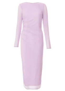 Quiz Lilac Mesh Diamante Midaxi Dress