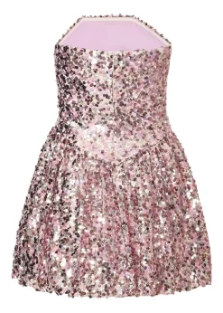 Quiz Lilac Sequin Puff Ball Mini Dress
