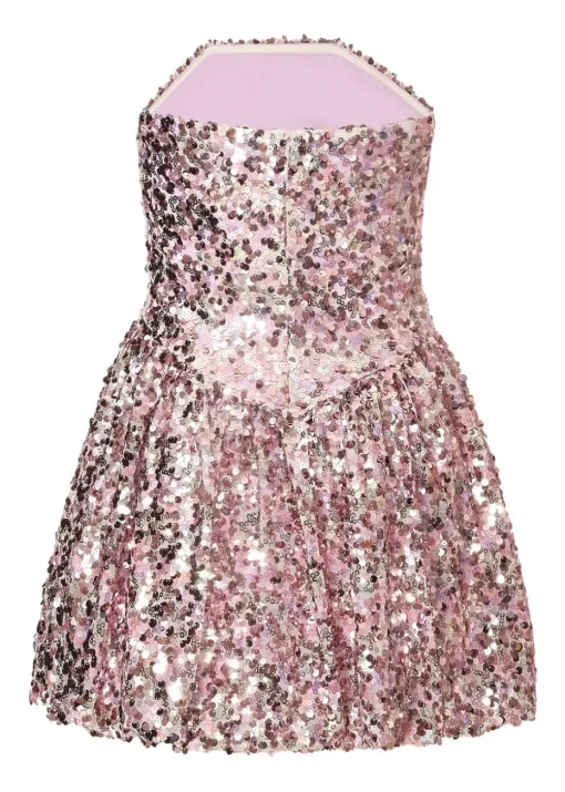 Quiz Lilac Sequin Puff Ball Mini Dress