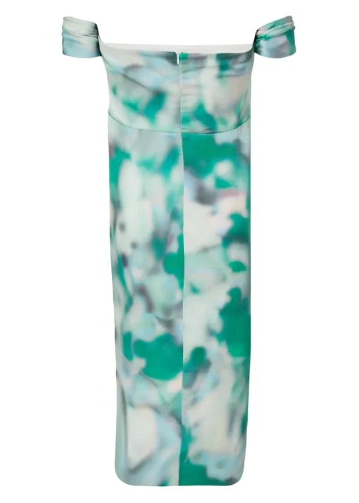 Quiz Multi Curve Satin Tie Dye Midi Dress